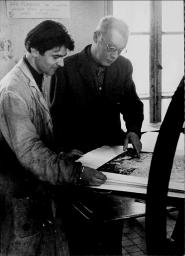 Lucien Coutaud et Daniel Garaud en 1969
